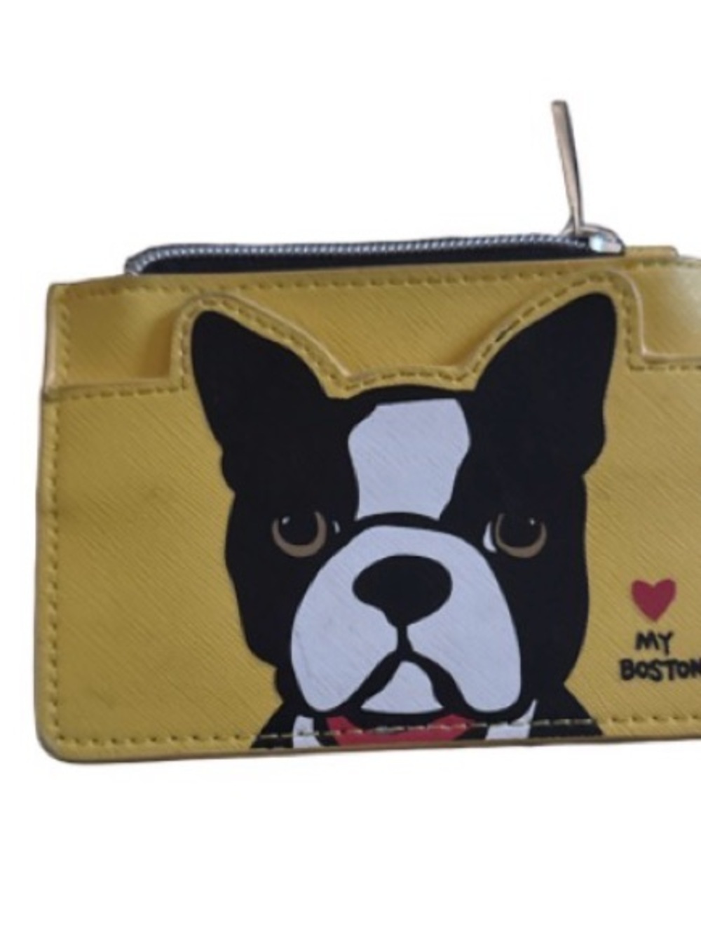 Marc tetro Yellow Boston Terrier Dog  Card Holder